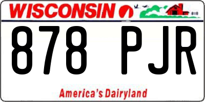 WI license plate 878PJR