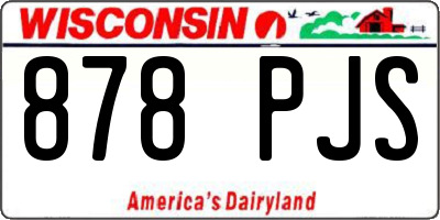 WI license plate 878PJS
