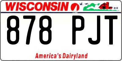 WI license plate 878PJT