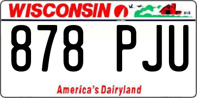 WI license plate 878PJU