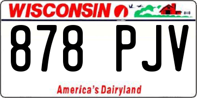 WI license plate 878PJV
