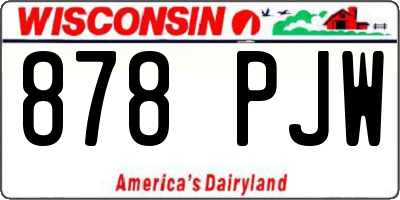 WI license plate 878PJW