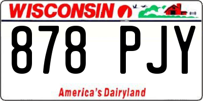 WI license plate 878PJY