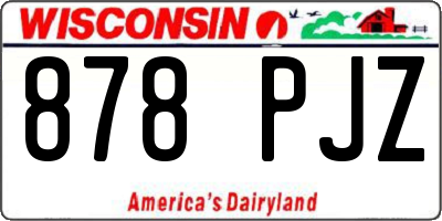 WI license plate 878PJZ