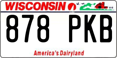 WI license plate 878PKB