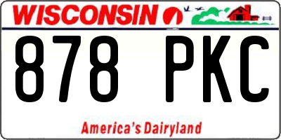 WI license plate 878PKC