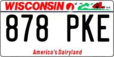 WI license plate 878PKE