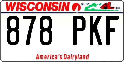WI license plate 878PKF