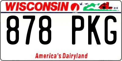 WI license plate 878PKG