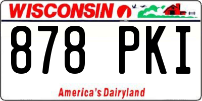 WI license plate 878PKI