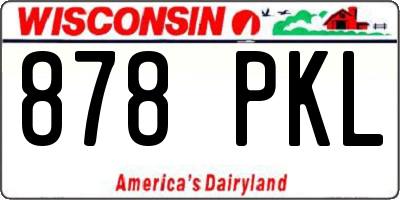 WI license plate 878PKL