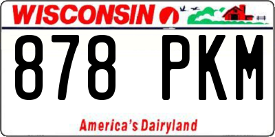 WI license plate 878PKM