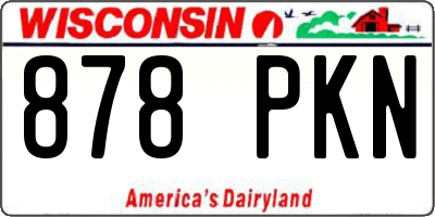 WI license plate 878PKN