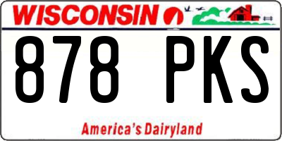WI license plate 878PKS