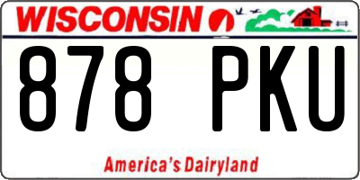 WI license plate 878PKU