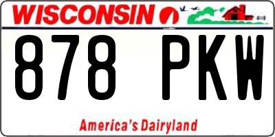 WI license plate 878PKW