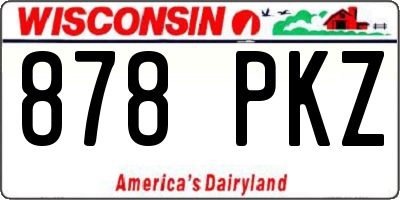 WI license plate 878PKZ