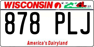 WI license plate 878PLJ