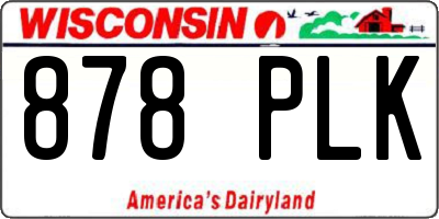WI license plate 878PLK