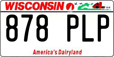 WI license plate 878PLP
