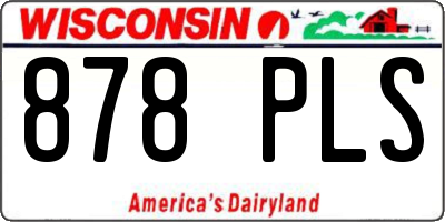WI license plate 878PLS