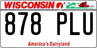 WI license plate 878PLU