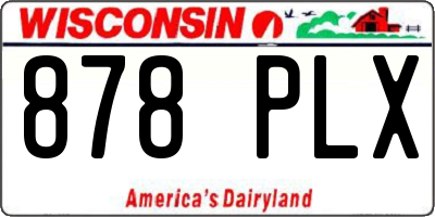 WI license plate 878PLX