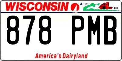 WI license plate 878PMB