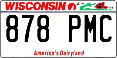 WI license plate 878PMC