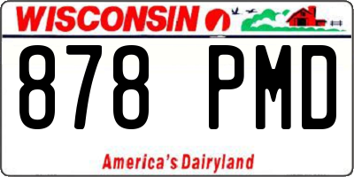 WI license plate 878PMD