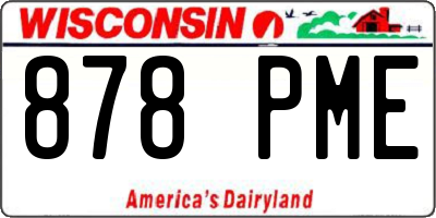 WI license plate 878PME