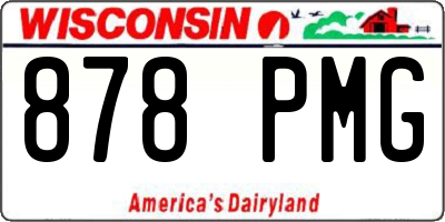 WI license plate 878PMG