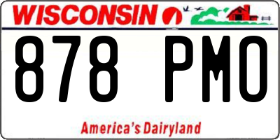 WI license plate 878PMO