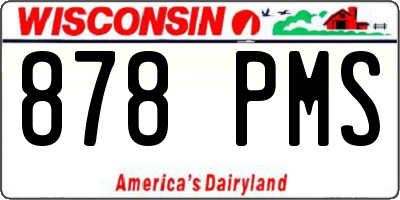 WI license plate 878PMS