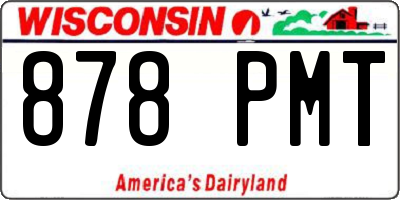 WI license plate 878PMT