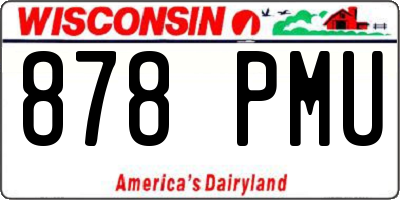 WI license plate 878PMU