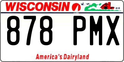 WI license plate 878PMX