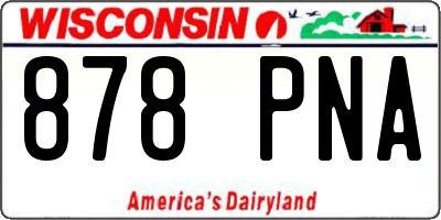 WI license plate 878PNA