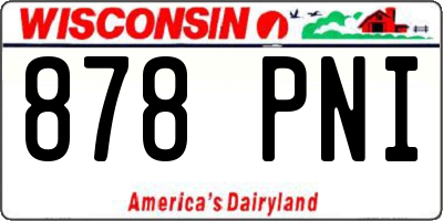 WI license plate 878PNI