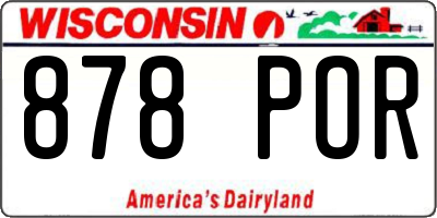 WI license plate 878POR