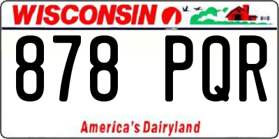 WI license plate 878PQR