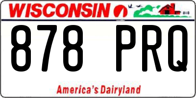 WI license plate 878PRQ