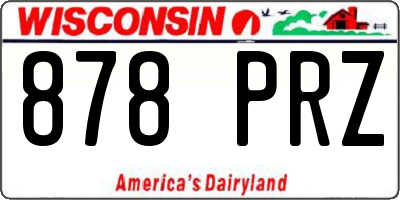 WI license plate 878PRZ