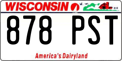 WI license plate 878PST