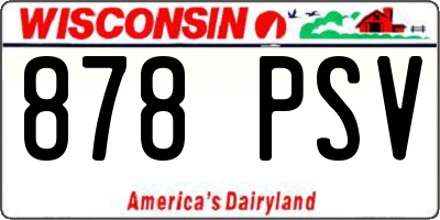 WI license plate 878PSV