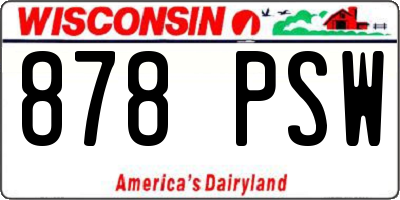 WI license plate 878PSW