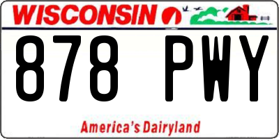 WI license plate 878PWY