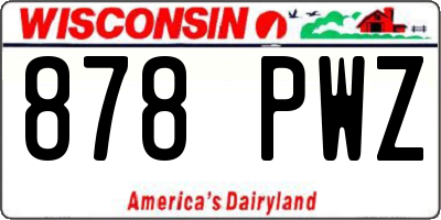 WI license plate 878PWZ