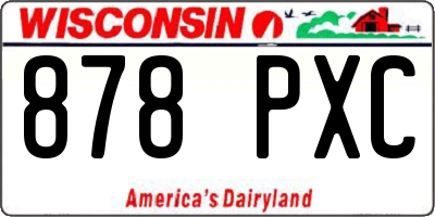 WI license plate 878PXC
