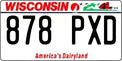 WI license plate 878PXD
